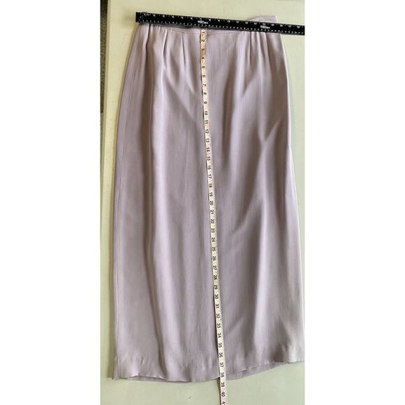 ADRIANNA PAPELL Maxi Skirt Suit Size 14 100% SILK New Vintage Purple Embroidered - Picture 14 of 16